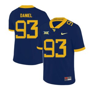 Men's West Virginia Mountaineers NCAA #93 Matt Daniel Navy Authentic Nike 2019 Stitched College Football Jersey ER15Z77VJ